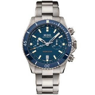 【MIDO 美度】官方授權 Ocean Star 海洋之星陶瓷計時機械錶-44mm(M0266274404100)