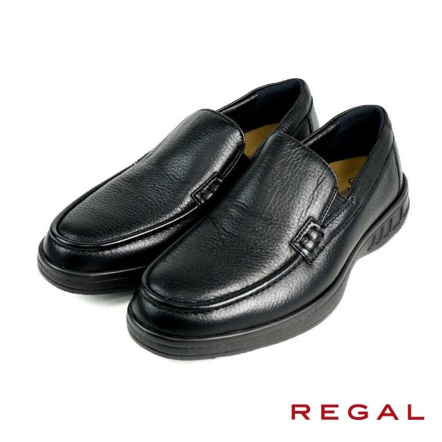 【REGAL】日本原廠輕量舒適懶人休閒鞋 黑色(342W-BL)