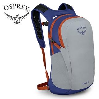 【Osprey】Daylite 13 輕便多功能背包 銀灰/藍莓(日常背包 旅行背包 休閒後背包 運動背包)