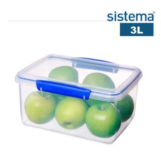【SISTEMA】紐西蘭進口扣式系列方形保鮮盒(3L)