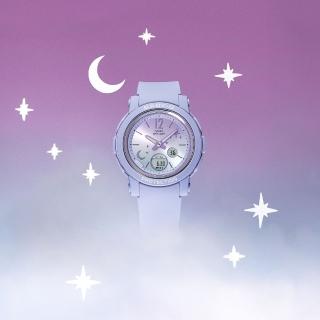 【CASIO 卡西歐】BABY-G閃耀群星&月亮光輝雙顯錶(BGA-290DS-2A)