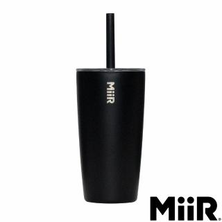 【MiiR】Straw Tumbler 雙層真空 保溫/保冰 吸管上蓋 隨行杯 16oz/473ml(經典黑)