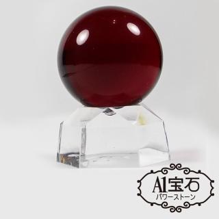 【A1寶石】開運招財旺運風水-紅色琉璃球擺飾-同粉水晶功效