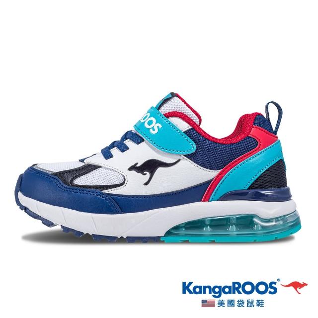 【KangaROOS】童鞋 K-RIDER 2 防潑水氣墊童鞋 緩衝透氣 穩定支撐(白/藏青/綠-KK41305)