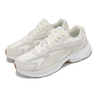 【PUMA】休閒鞋 Teveris Nitro Corduroy 男鞋 女鞋 白 米 輕量 麂皮 復古 運動鞋(392782-02)