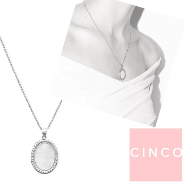 【CINCO】葡萄牙精品 Francesca necklace 925純銀硬幣項鍊 經典珍珠母貝款(925純銀)