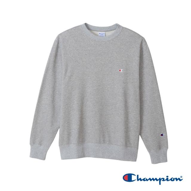 【Champion】官方直營-BASIC素色圓領上衣-男(灰色)