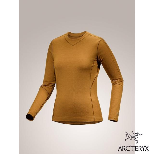 【Arcteryx 始祖鳥】女 Rho 羊毛長袖圓領衫(育空褐)