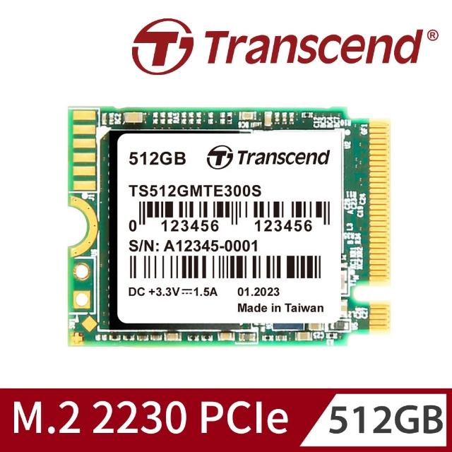 【Transcend 創見】MTE300S 512GB M.2 2230 PCIe Gen3x4