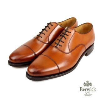 【Berwick】西班牙手工素面刷色橫式牛津鞋 棕色(B5217-CUE)
