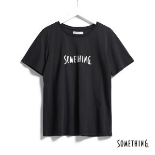 【SOMETHING】女裝 基本LOGO短袖T恤(白色)