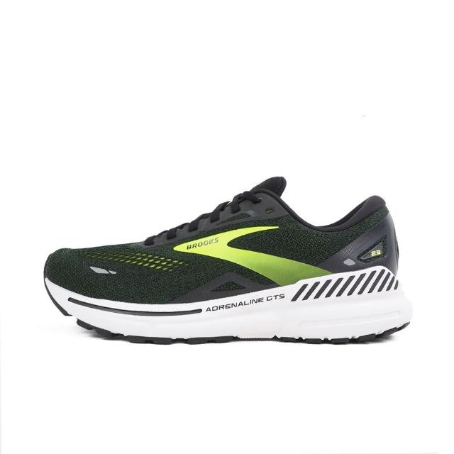 【BROOKS】Adrenaline GTS 23 男 慢跑鞋 路跑 避震緩衝象限 黑 螢綠(1103911D079)