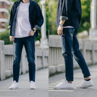 【Last Taiwan Jeans 最後一件台灣牛仔褲】上寬下窄 緊身錐形 台灣製牛仔褲 獨家細緻布料 #31001(深藍)