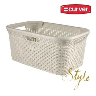 【歐洲Curver】造型洗衣籃(米白色 45L)