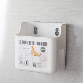 【寶盒百貨】2入日本製 吸盤寬置物盒 雜物收納架(湯匙架 餐具收納 浴室收納 廚房收納)
