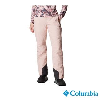 【Columbia 哥倫比亞 官方旗艦】女款-BugabooOmni-Tech防水鋁點保暖雪褲-淺粉色(UWR10680LK/HF)