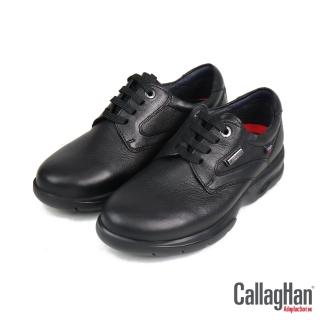 【CallagHan】西班牙機能防水透氣舒適綁帶休閒鞋 黑色(56200-BL)