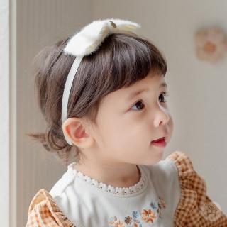 【Happy Prince】韓國製 Rose純白雪絨蝴蝶結女嬰兒童髮帶(女童髮飾)