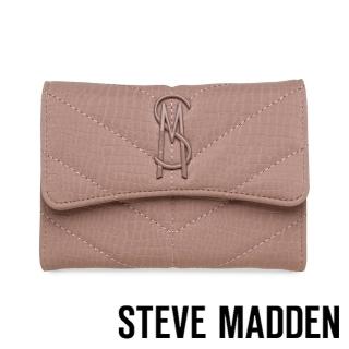 【STEVE MADDEN】BASHA-C 斜紋皮夾式信封包(藕粉色)