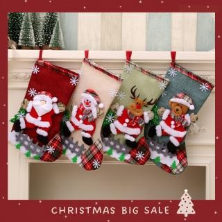 【MOONSTROLL 月行寢居】大雪人款聖誕襪(聖誕襪 雪人聖誕襪 聖誕節飾品 聖誕樹 聖誕樹掛飾 禮物襪)