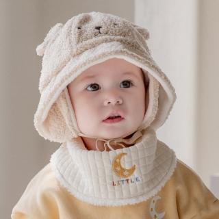 【Happy Prince】韓國製 Enzo黃月亮雪絨內裡嬰兒童圍兜(保暖寶寶圍脖圍兜口水巾)