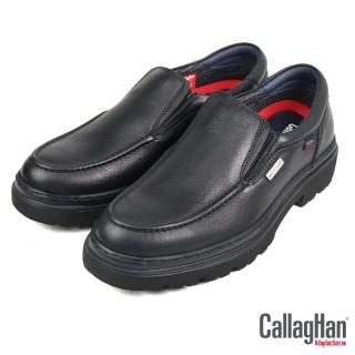 【CallagHan】西班牙原廠防水輕量適應厚底樂福鞋 黑色(46403-BL)