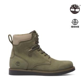 【Timberland】男款深綠色磨砂革休閒靴(A5Y19991)