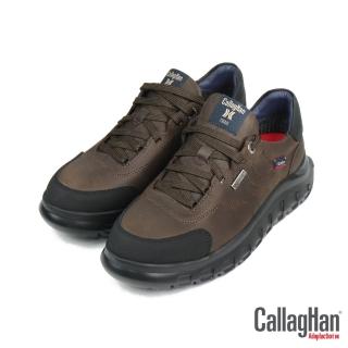 【CallagHan】西班牙機能防水透氣舒適綁帶休閒鞋 深棕色(56300-DBR/BL)