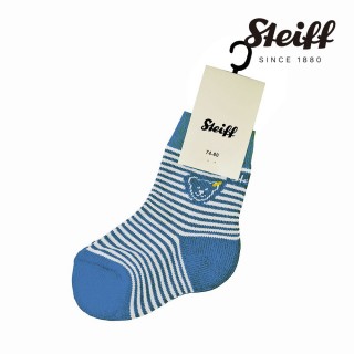 【STEIFF】熊頭童裝 厚版熊頭條紋短襪子(配件)