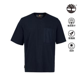 【Timberland】男款深寶石藍TimberCHILL 科技短袖T恤(A6NPN433)