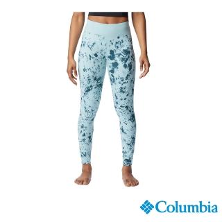 【Columbia 哥倫比亞 官方旗艦】女款-Omni-Heat Infinity金鋁點極暖快排內著長褲-綠色印花(UAR48880GV/HF)