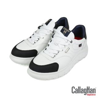 【CallagHan】西班牙機能防水透氣舒適綁帶休閒鞋 白色(56300-WH)