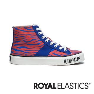 【ROYAL Elastics】聯名系列#DAMUR ZONE HI 動物花紋高筒帆布鞋 女鞋(紅藍)