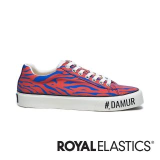 【ROYAL Elastics】聯名系列#DAMUR ZONE 動物花紋帆布鞋 女鞋(紅藍)