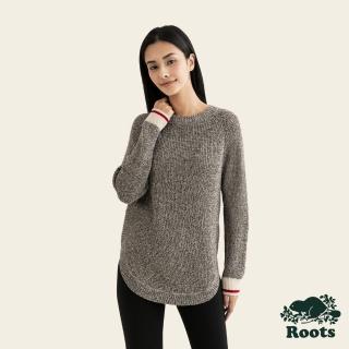 【Roots】Roots女裝-經典小木屋系列 經典針織罩衫(灰色)