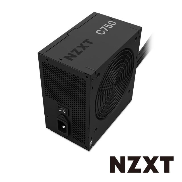 【NZXT 恩傑】C750 銅牌 750W 電源供應器(FDB靜音 / DC-DC/耐熱耐磨烤漆 / PA-7B2BB / 7年保固換新)