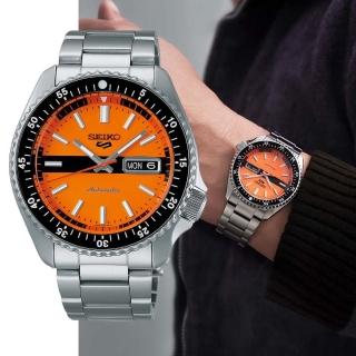 【SEIKO 精工】5 Sports 55周年 SKX 現代詮釋版 復刻機械錶/橘42.5mm(SRPK11K1/4R36-13V0L)