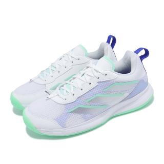 【adidas 愛迪達】網球鞋 AvaFlash 藍 白 蒂芬妮綠 女鞋 透氣 輕量 運動鞋(HP5272)