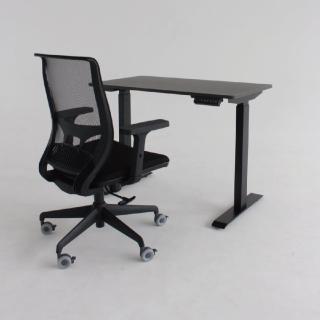 【4Health 舒樂活】i椅 黑框3D扶手 — 居家辦公椅+Standly電動升降桌(限時精選組合)