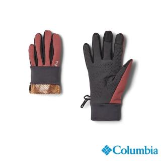 【Columbia 哥倫比亞 官方旗艦】女款-Womens Trail Commute防潑金鋁點保暖手套甜-菜根紅(UCL04020IU/HF)