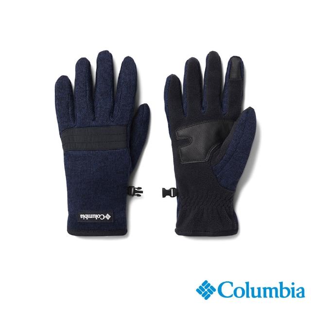 【Columbia 哥倫比亞 官方旗艦】男款-Men Sweater Weather針織手套-深藍(UCM43930NY/HF)