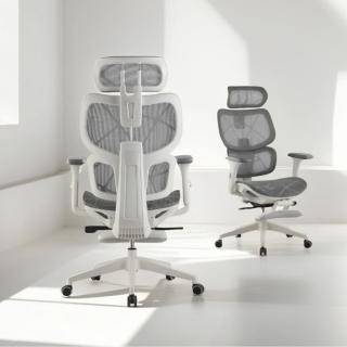 【YOKA佑客家具】影瞳工學椅-白色-免組裝(辦公椅 主管椅 電競椅 電腦椅)