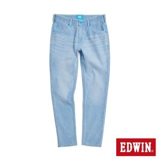 【EDWIN】男裝 加大碼 藍光動能全方位彈力窄管牛仔褲(拔淺藍)