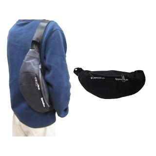 【SNOW.bagshop】腰胸包大容量主袋+外袋共三層(MP3耳機孔腰背肩背斜側背防水尼龍布)