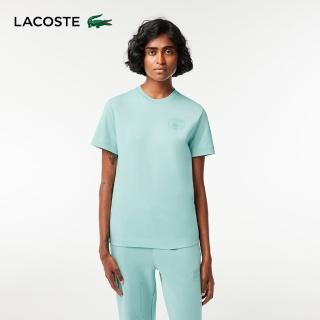 【LACOSTE】母親節首選女裝-經典鱷魚印花Logo短袖T恤(薄荷綠)