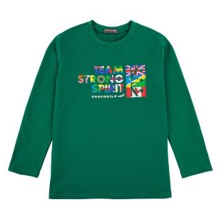 【Crocodile Junior 小鱷魚童裝】『小鱷魚童裝』國旗印圖T恤(C64412-04 大碼款)
