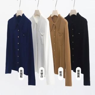 【Nicoco daily】16針羊毛混紡金釦polo衫(4色)