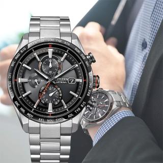 【CITIZEN 星辰】ATTESA 系列 沉穩商務鈦金屬電波計時腕錶 手錶 畢業 禮物(AT8189-61E)