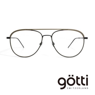 【Gotti】瑞士Gotti Switzerland 3D雙樑設計飛行框平光眼鏡(- DAVIN)