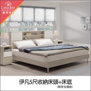 【麗得傢居】伊凡5尺床架組 床頭片+床架 雙人床 床組 床台 床架(台灣製造)